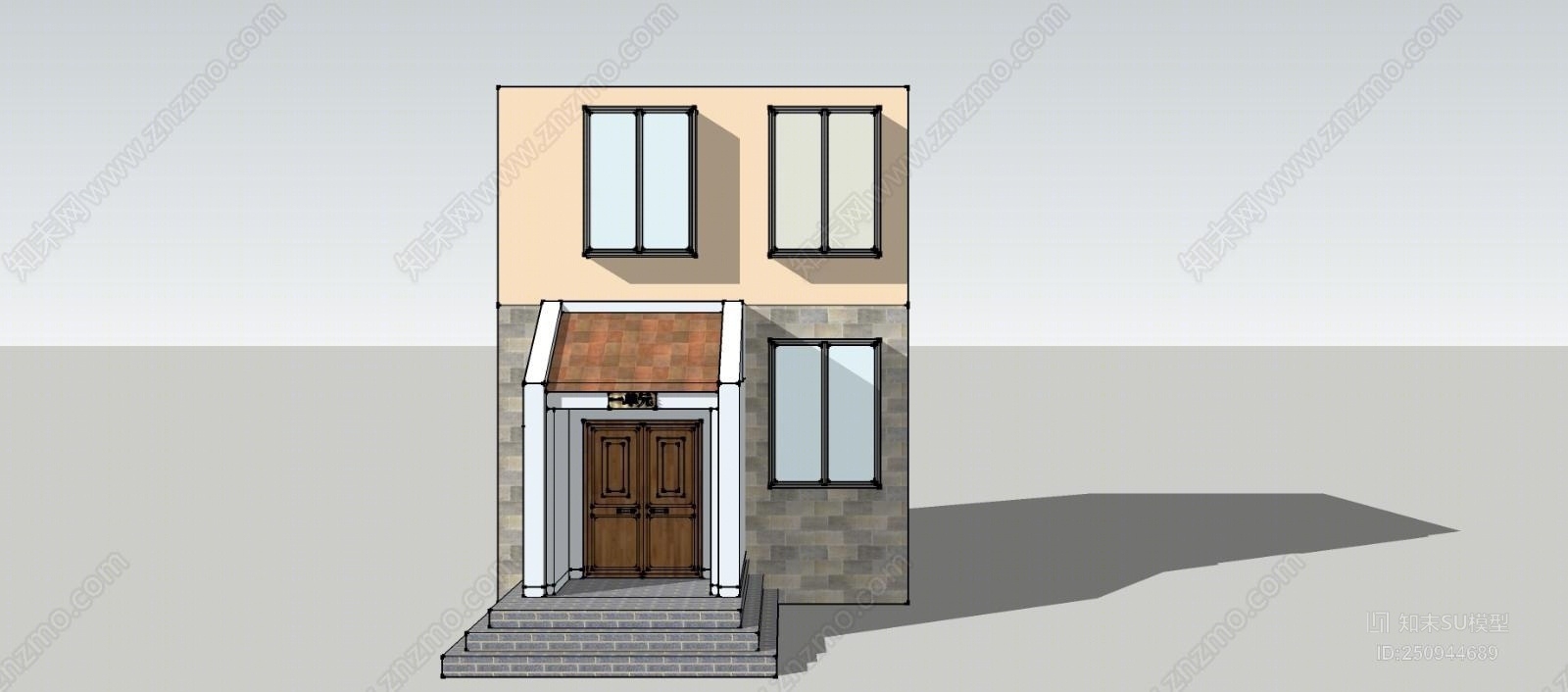 现代风格多层住宅SU模型下载【ID:250944689】