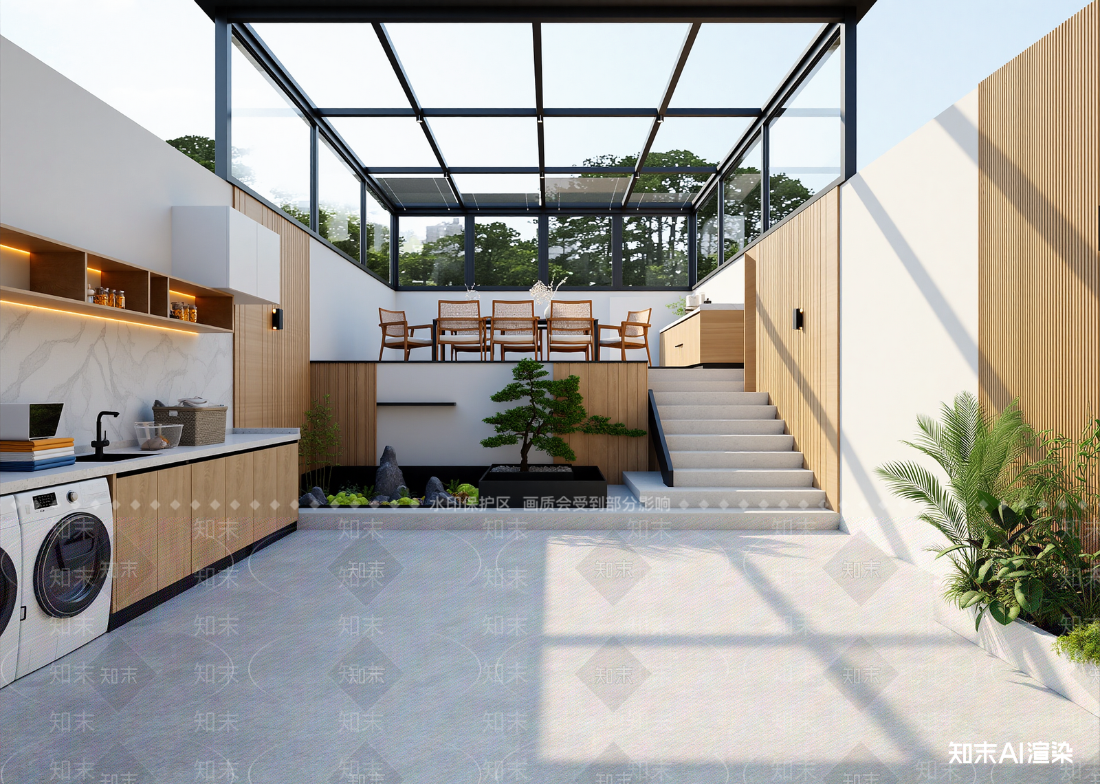 现代民宿3D模型下载【ID:1214111950】