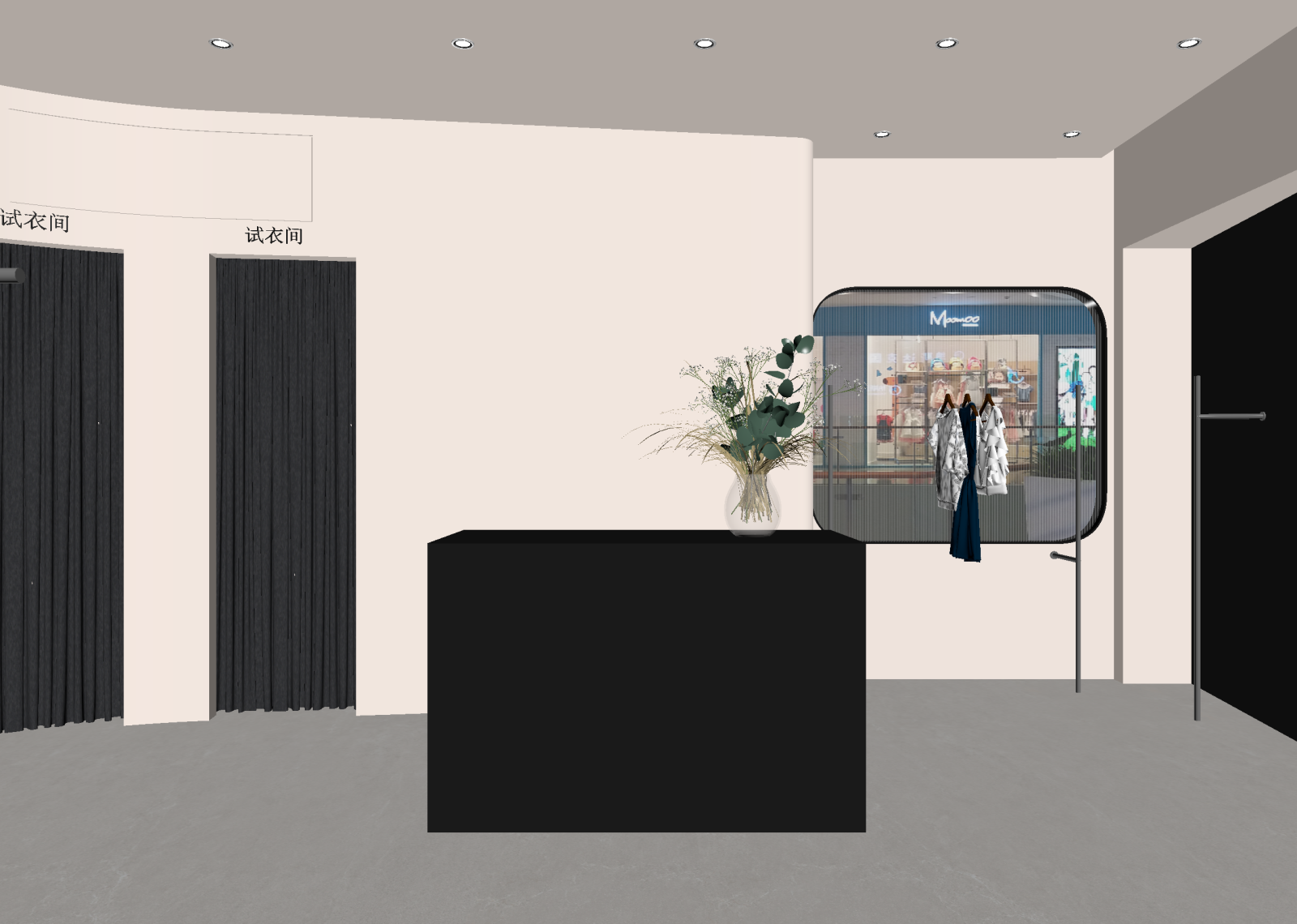 现代服装店3D模型下载【ID:1214596480】