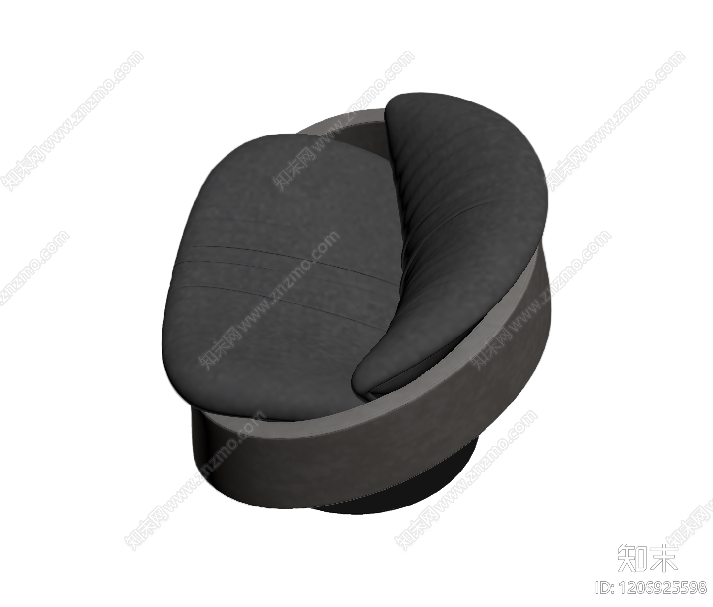 螺旋造型单人椅3D模型下载【ID:1206925598】