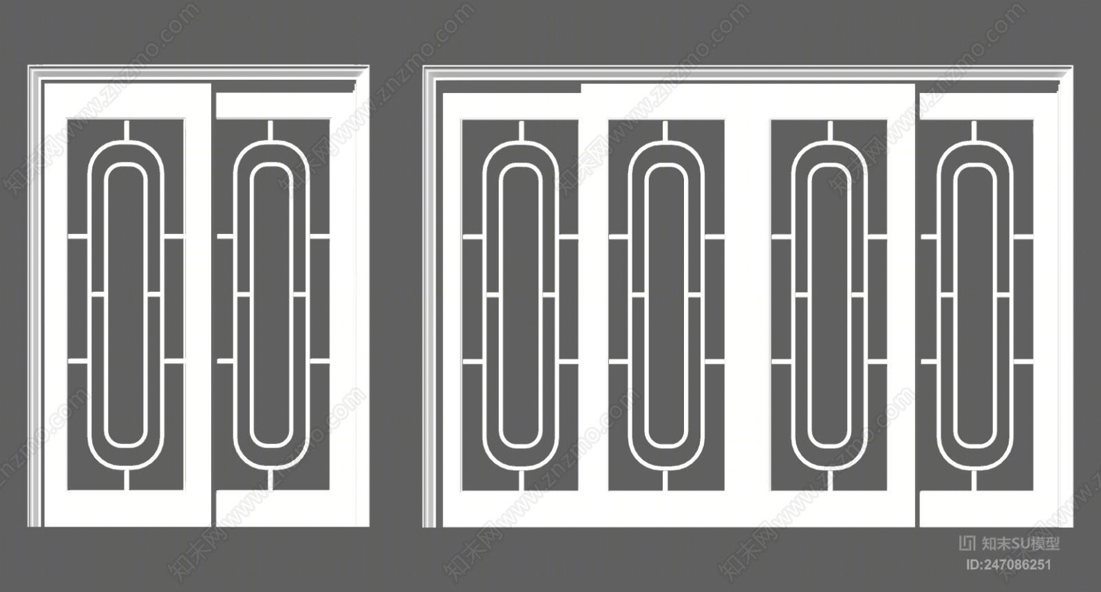 欧式风格厨房双开SU模型下载【ID:247086251】