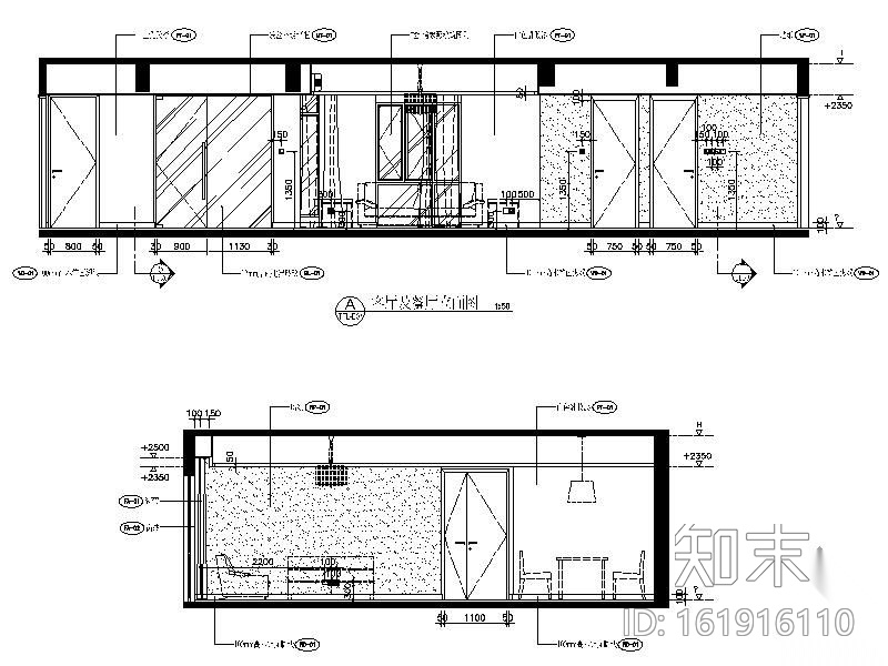 [珠海]三居室样板房交楼标准施工图cad施工图下载【ID:161916110】