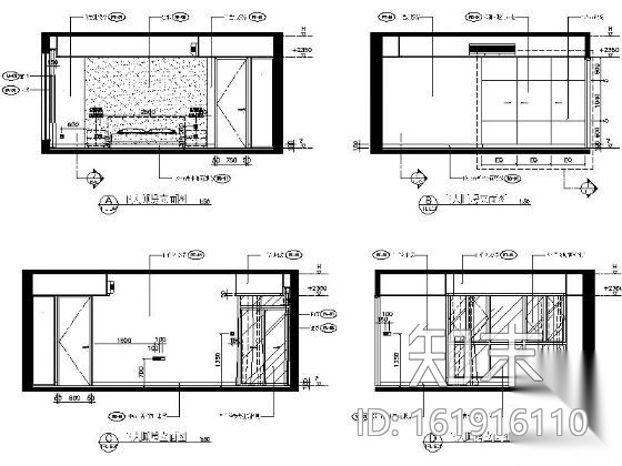 [珠海]三居室样板房交楼标准施工图cad施工图下载【ID:161916110】