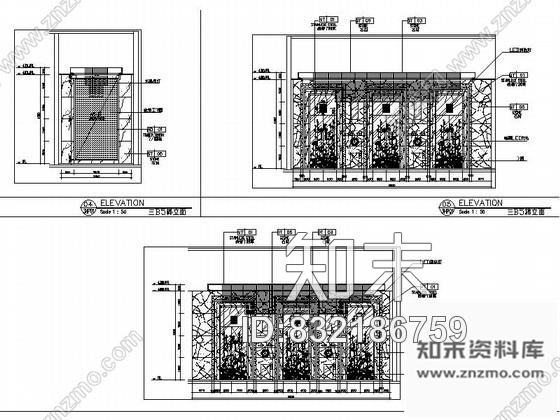 图块/节点国际酒店电梯间立面详图施工图下载【ID:832186759】