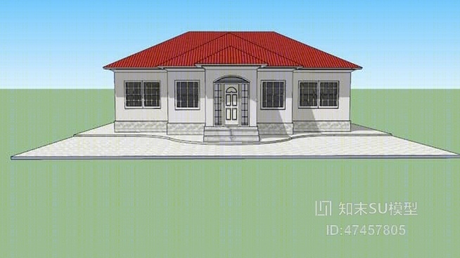 独栋别墅SU模型下载【ID:218005369】