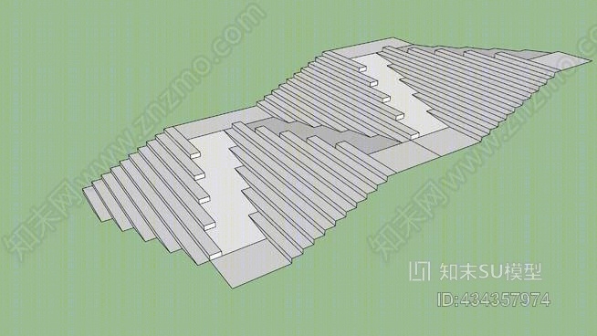 疯狂楼梯！SU模型下载【ID:434357974】