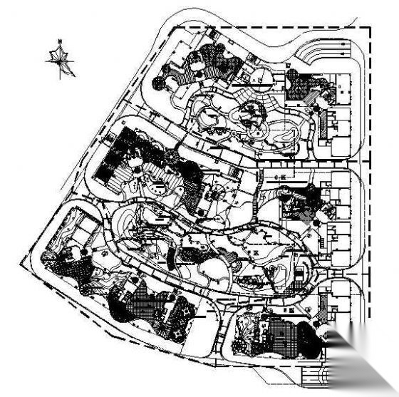 深圳小区组团知名地产景观施工图施工图下载【ID:161120124】