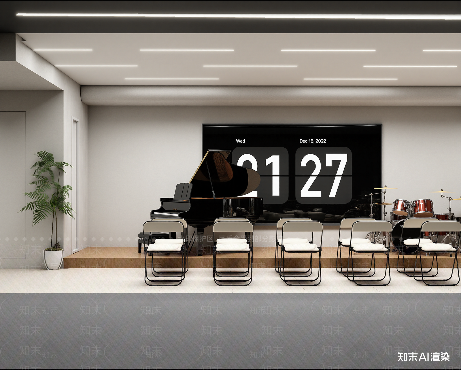 现代报告厅3D模型下载【ID:1215004803】