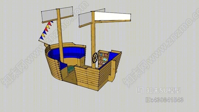 海盗船SU模型下载【ID:430841543】