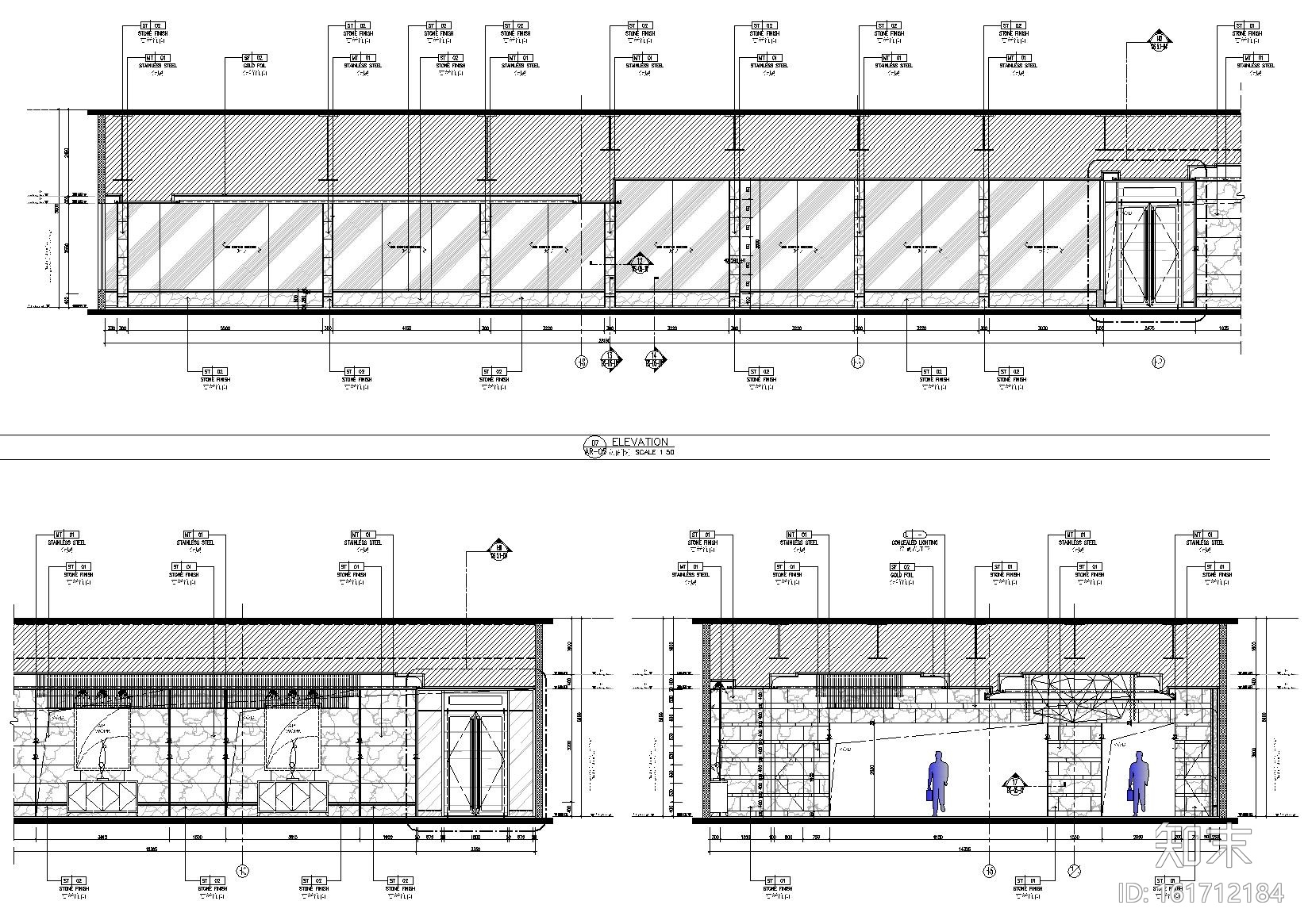 [广东]超高层知名五星度假酒店全套施工图cad施工图下载【ID:161712184】