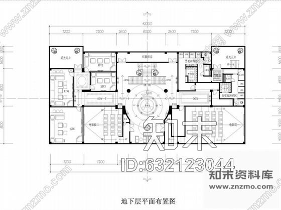 施工图厦门某豪会所现代风格KTV室内装修施工图含效果cad施工图下载【ID:632123044】