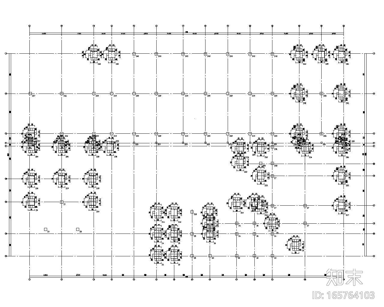 四层幼儿园框架结构cad施工图下载【ID:165764103】