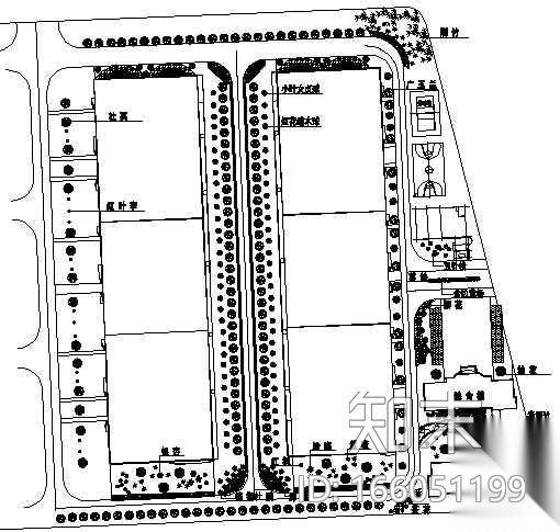 南京某物流产业园厂区园林景观设计图纸cad施工图下载【ID:166051199】