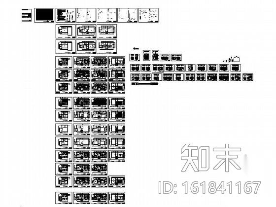 英式古典三层联排别墅室内装饰施工图（含效果）cad施工图下载【ID:161841167】