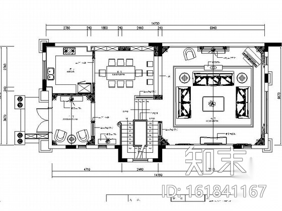 英式古典三层联排别墅室内装饰施工图（含效果）cad施工图下载【ID:161841167】