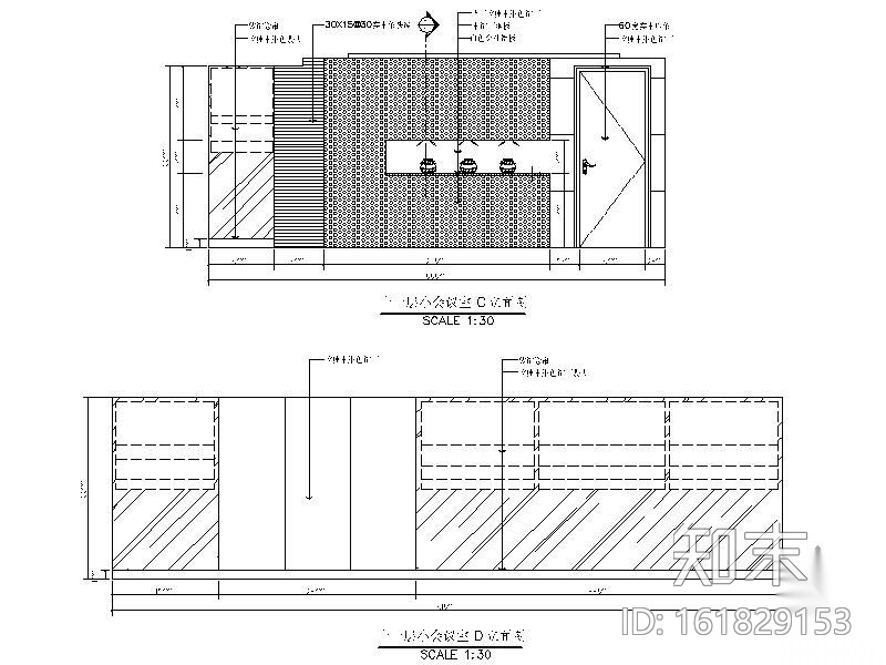 某商务大厦办公室装修图(含效果)cad施工图下载【ID:161829153】