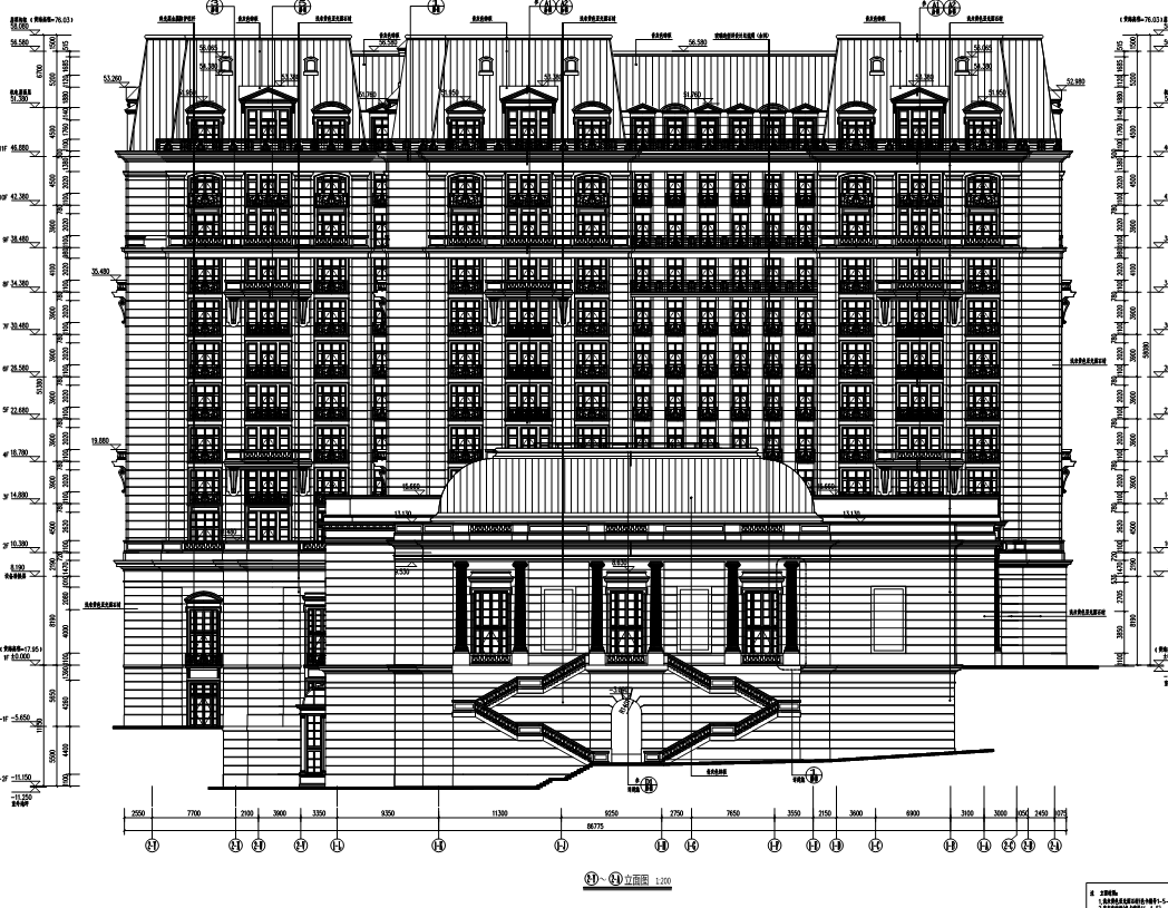 [福建]高层度假酒店及海鲜餐厅建筑施工图(16年最新含...施工图下载【ID:167239181】