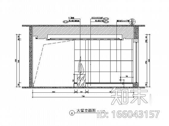 [广东]佛山某高级住宅区住户大堂装修图cad施工图下载【ID:166043157】