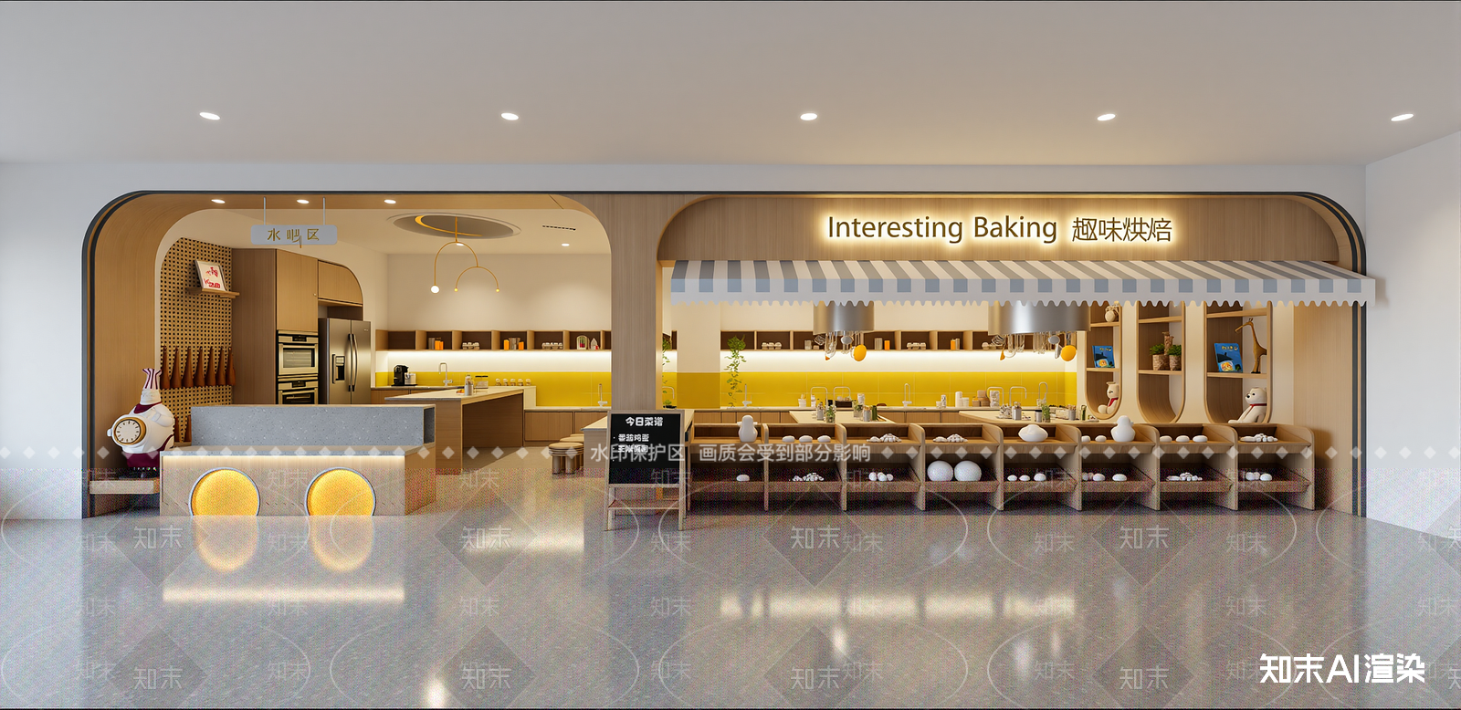 现代甜品面包店SU模型下载【ID:1215201342】