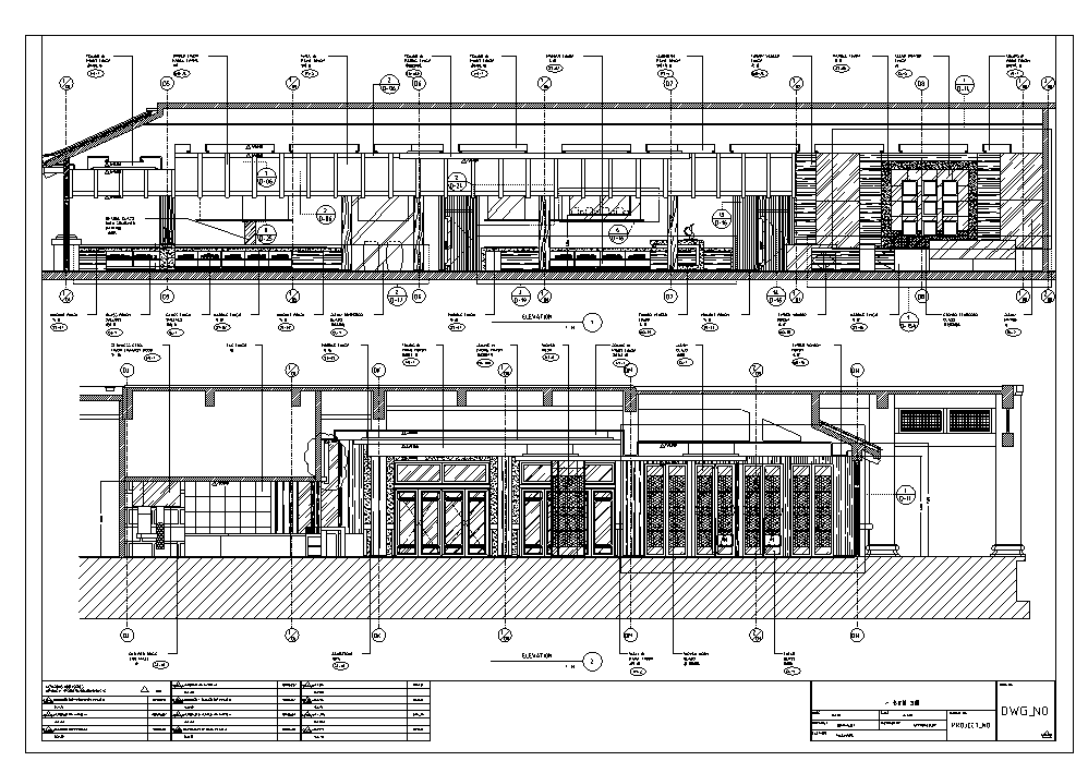 三亚某五星级酒店全日餐厅室内设计施工图cad施工图下载【ID:160428192】