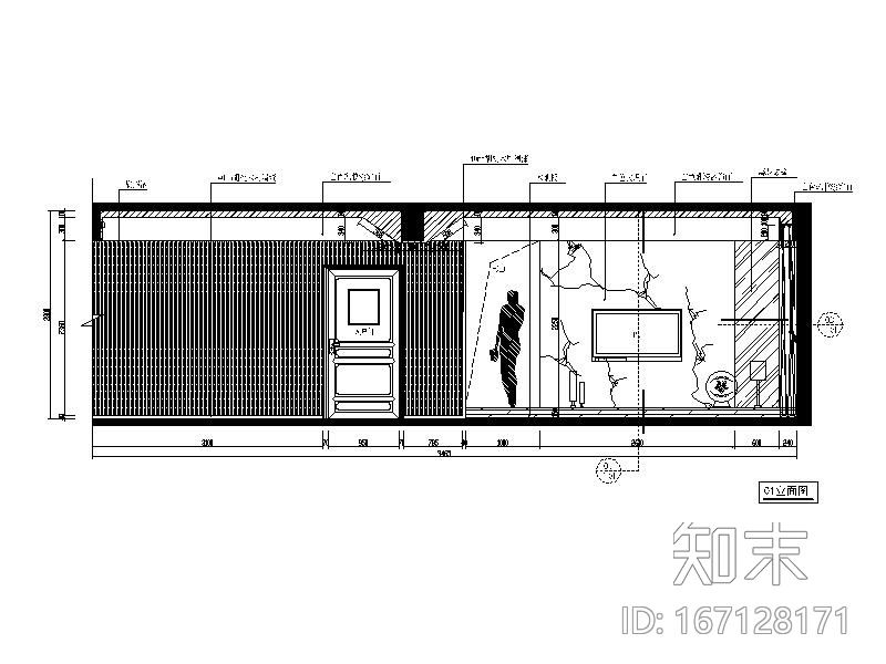 现代风格雅间样板房设计CAD施工图（含效果图、3D模型）施工图下载【ID:167128171】