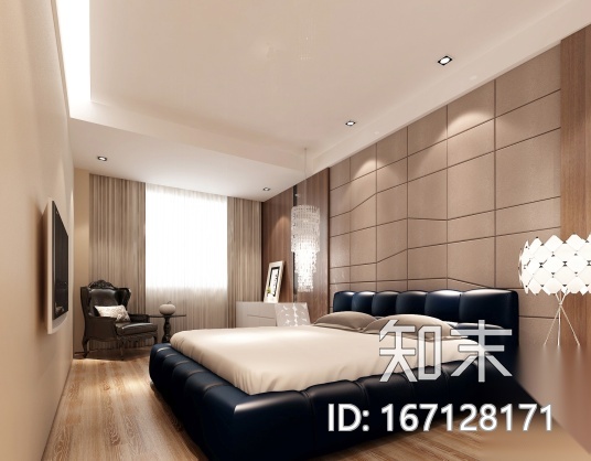 现代风格雅间样板房设计CAD施工图（含效果图、3D模型）施工图下载【ID:167128171】