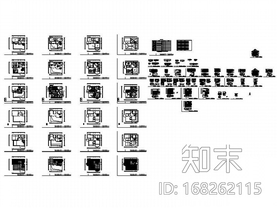 [广州]四层别墅装修图cad施工图下载【ID:168262115】