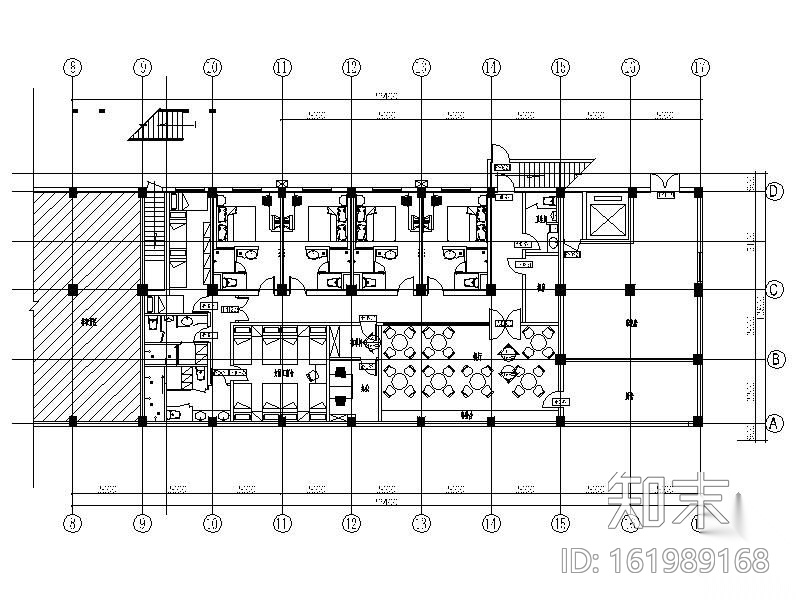 [厦门]某知名连锁酒店装修图cad施工图下载【ID:161989168】