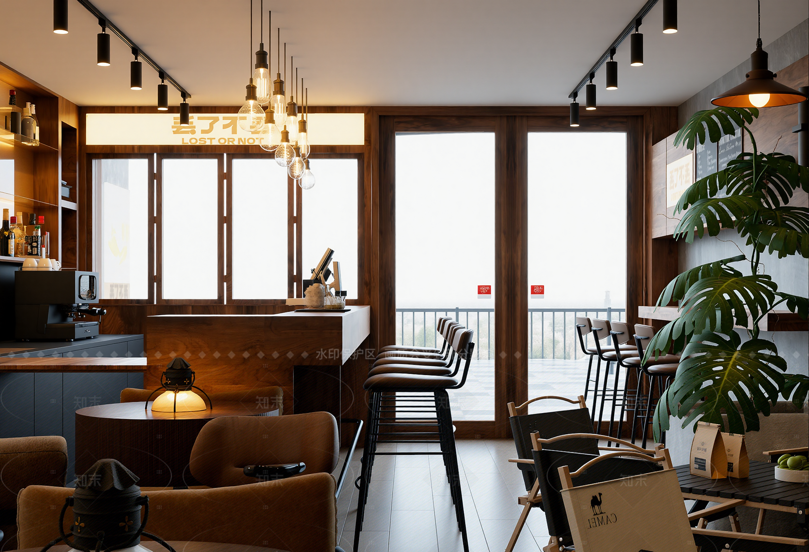 工业风咖啡厅3D模型下载【ID:1214574488】