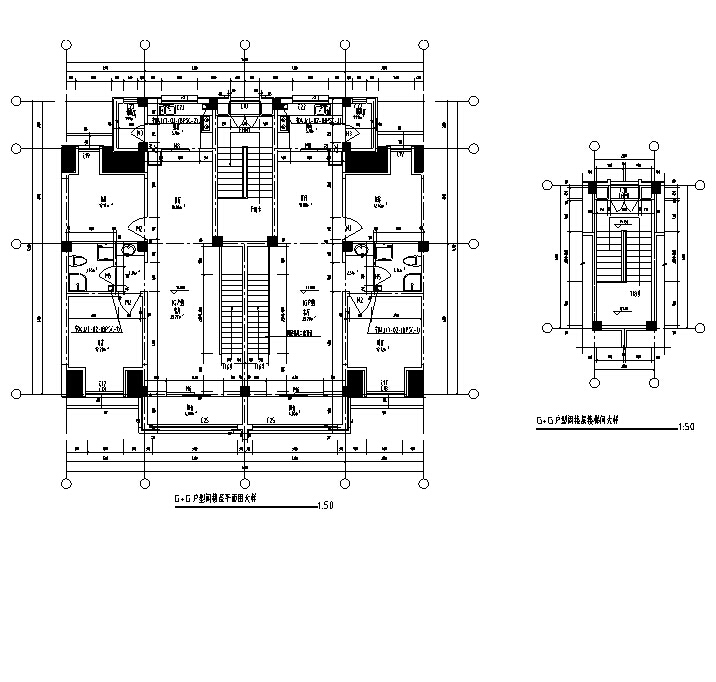 [宁夏]多层新中式风格塔式住宅建筑施工图（含全专业及...cad施工图下载【ID:167927101】