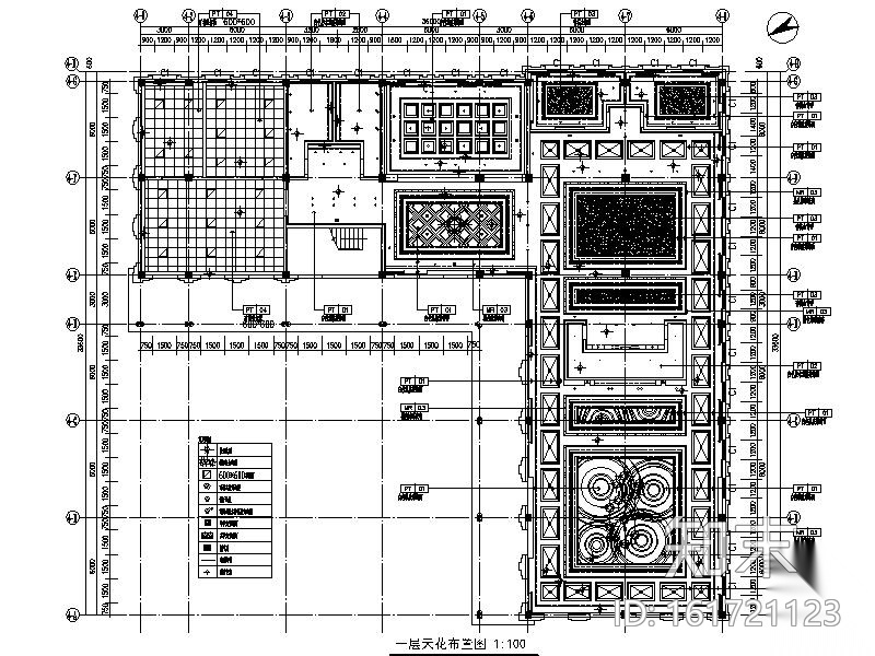 [南昌]精致奢华高端售楼处室内设计施工图（含效果图）cad施工图下载【ID:161721123】