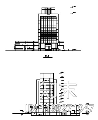 某市中心七层带地下室写字楼建筑施工cad图_写字楼施工施工图下载【ID:1103271947】