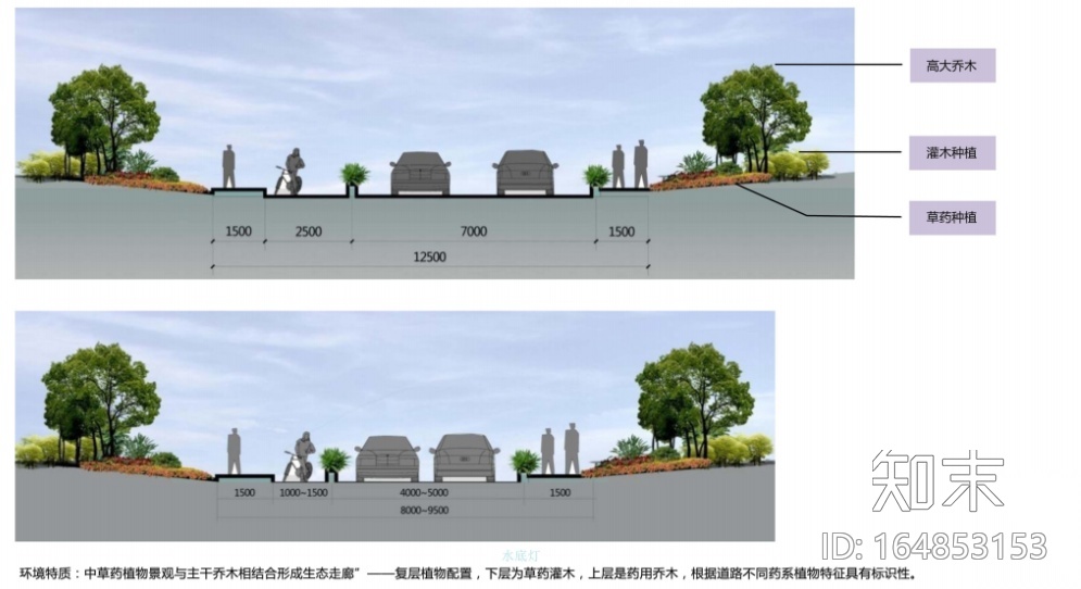 [湖南]中医药高等专科学校景观设计方案cad施工图下载【ID:164853153】