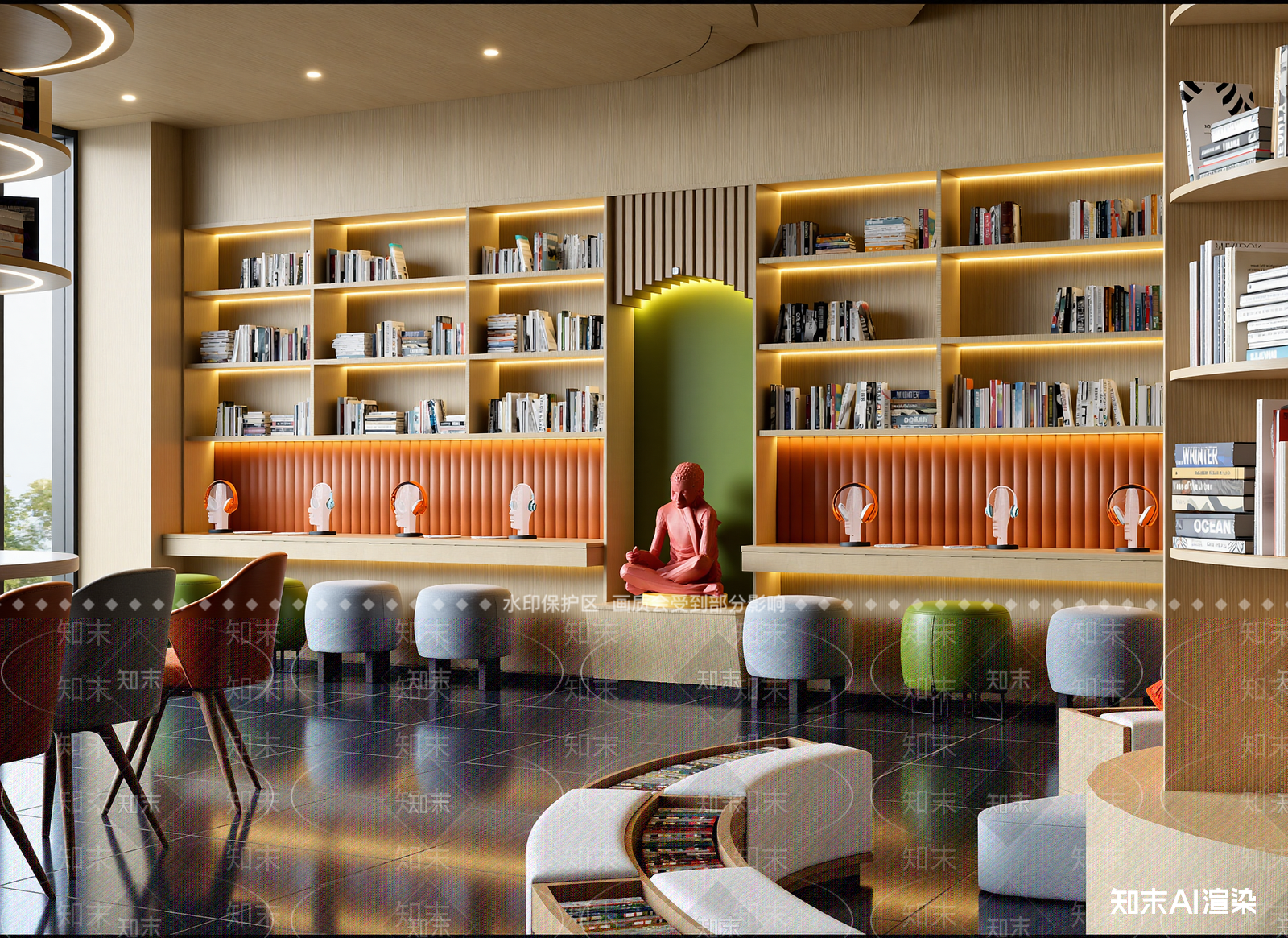 现代书店3D模型下载【ID:1214305627】