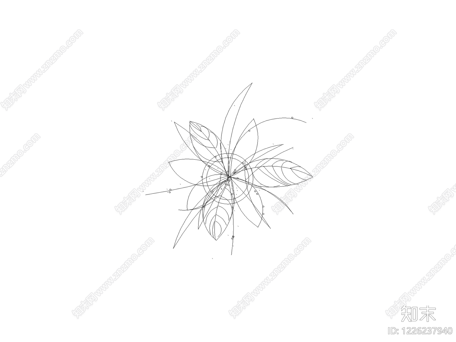 备用植物图例cad施工图下载【ID:1226237940】