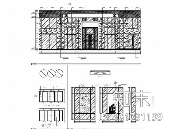 [杭州]现代风售展中心室内装修图cad施工图下载【ID:161731199】