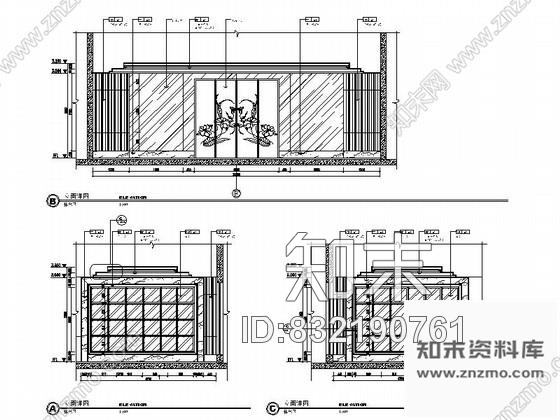 图块/节点山东某大酒店休息区立面图cad施工图下载【ID:832190761】