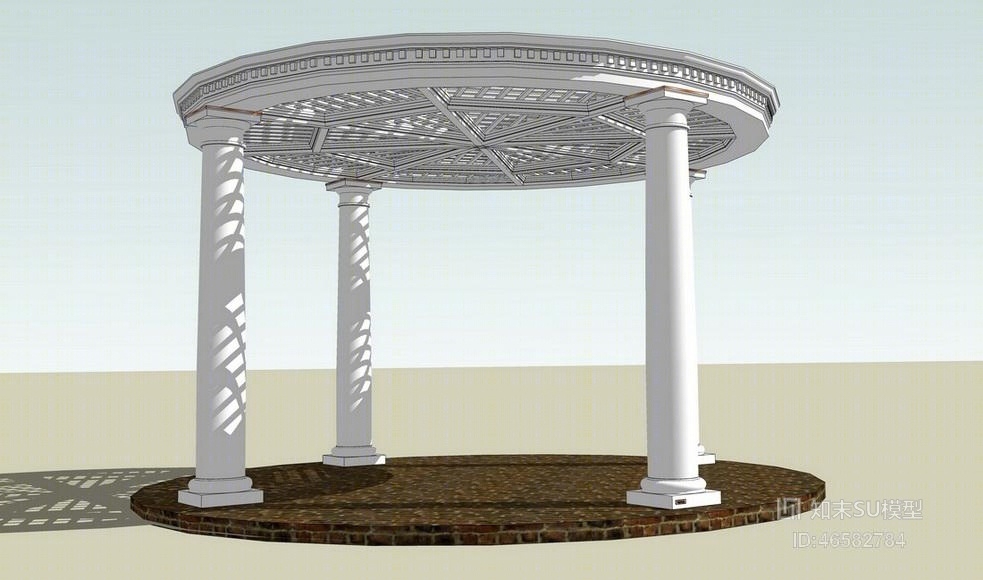 凉亭SU模型下载【ID:46582784】