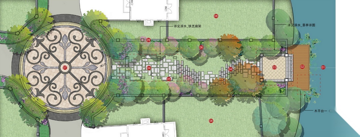 [四川]高档滨水别墅区景观扩初设计方案施工图下载【ID:161018180】