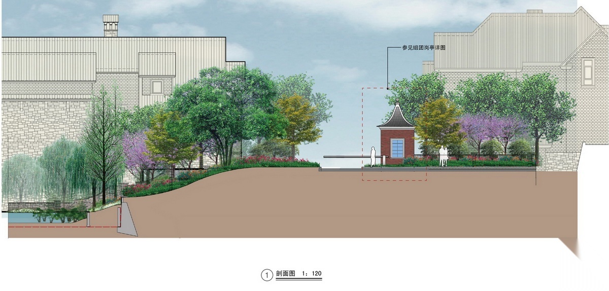 [四川]高档滨水别墅区景观扩初设计方案施工图下载【ID:161018180】