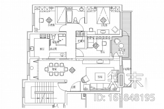 现代风格温馨三居室装修图（含实景图）施工图下载【ID:161848195】