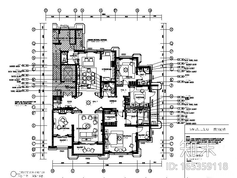 [石家庄]简约欧式样板房室内设计施工图（含实景图）cad施工图下载【ID:165359118】