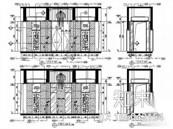 [福州]市中心高档现代大堂装修图（含方案）cad施工图下载【ID:166042154】