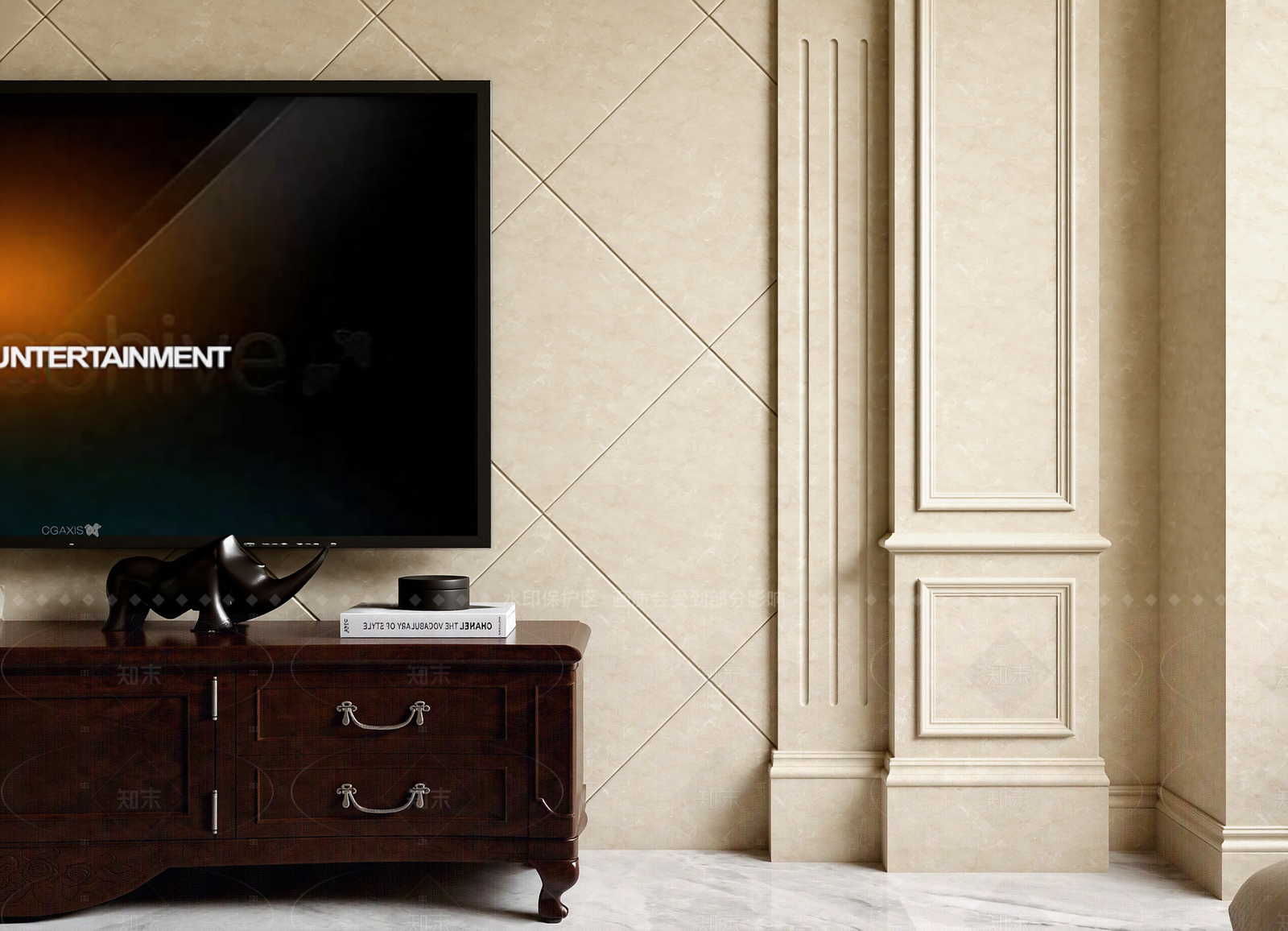 简欧家居客厅3D模型下载【ID:1214579168】