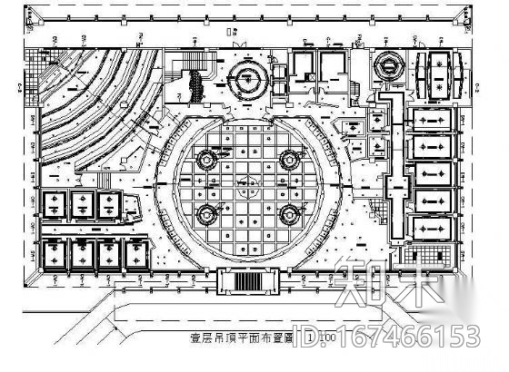 公共空间-大堂精装修cad施工图下载【ID:167466153】