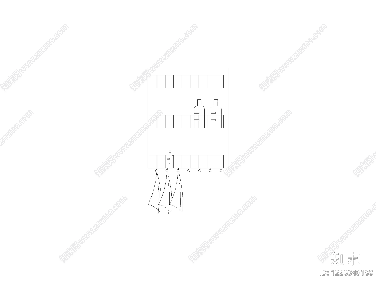 柜子cad施工图下载【ID:1226340188】