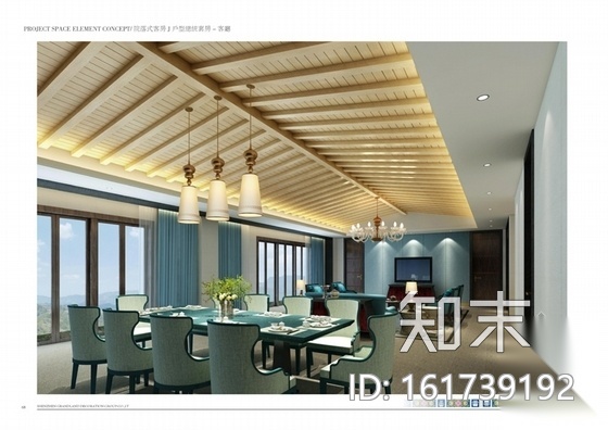 [西藏]清新蓝色调酒店豪华总统套房施工图（含效果图）cad施工图下载【ID:161739192】
