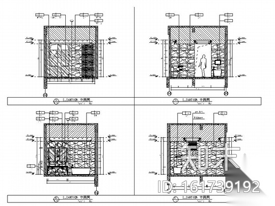 [西藏]清新蓝色调酒店豪华总统套房施工图（含效果图）cad施工图下载【ID:161739192】