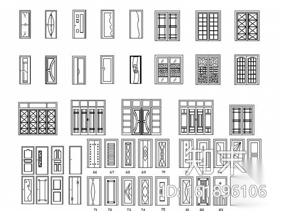 全套家装立面CAD图块下载施工图下载【ID:161896106】