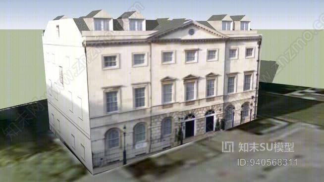 旧皇宫庭院-伦敦SU模型下载【ID:940568311】
